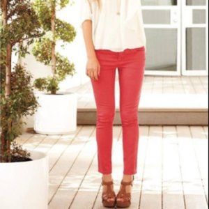 CAbi  Lobster Skinny Pants Style #747 Size 4 Orange Coral
